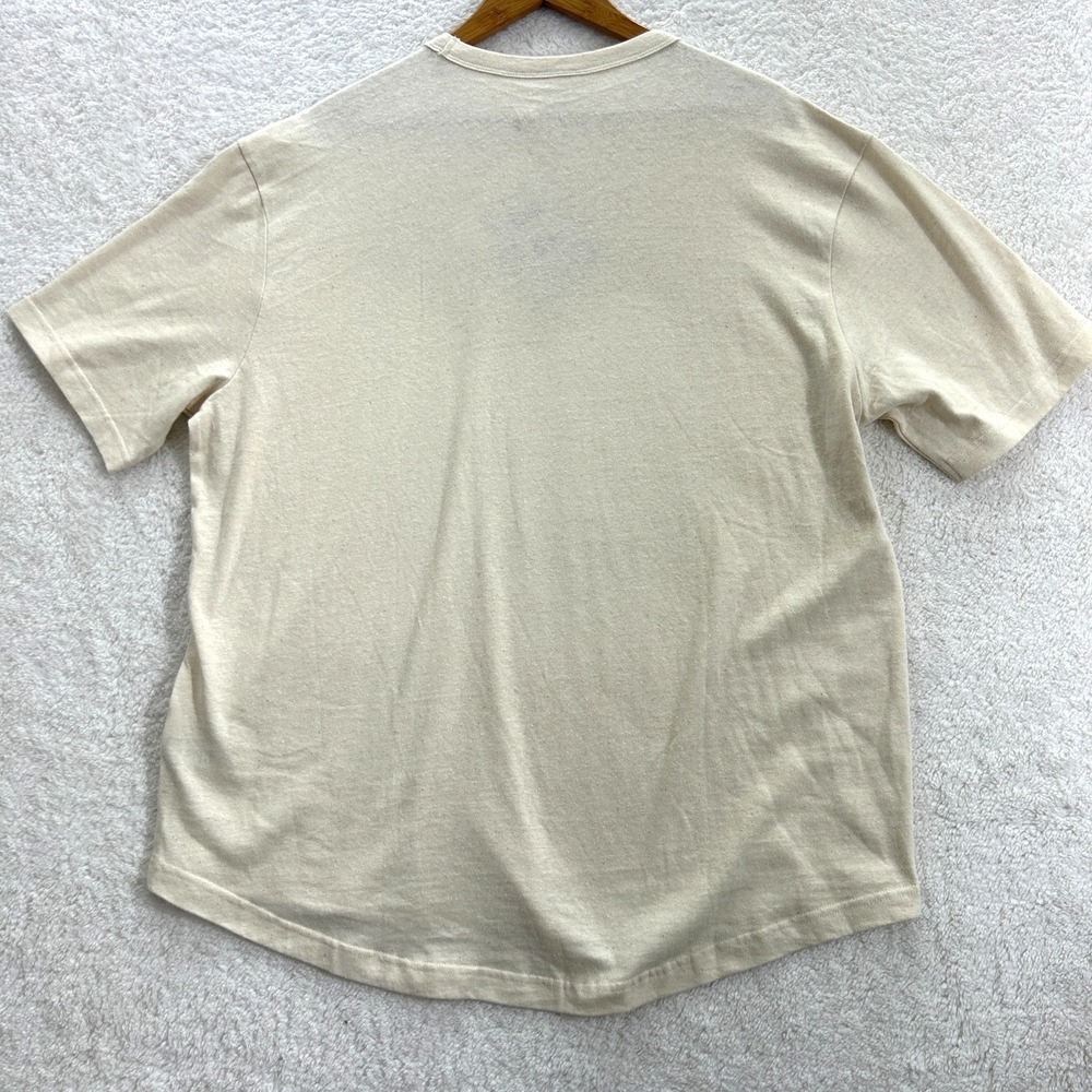 Frank & Oak Tee Men's XXL Light Beige Relaxed Fit Hemp Tee - Picture 5 of 8